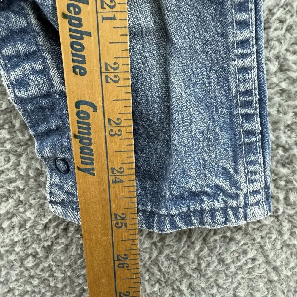 Oshkosh B'gosh Y2K Fleece Blue Denim Bib Overalls Toddler Size‎ 24 Months READ